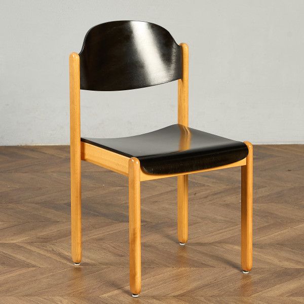 椅子・ソファ ドイツ ブナ シュパーン・シュタットローン Spahn Stadtlohn ヴィンテージ スタッキング ダイニングチェア 北欧 スタイル 椅子 パネルバック ビンテージ 木製 #98463 椅子・ソファ ドイツ ブナ シュパーン・シュタットローン Spahn