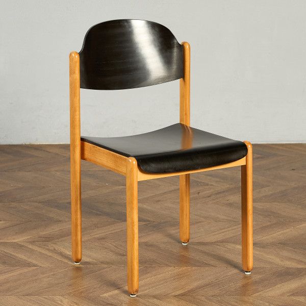 椅子・ソファ ドイツ ブナ シュパーン・シュタットローン Spahn Stadtlohn ヴィンテージ スタッキング ダイニングチェア 北欧 スタイル 椅子 パネルバック ビンテージ 木製 #98459 26,642円