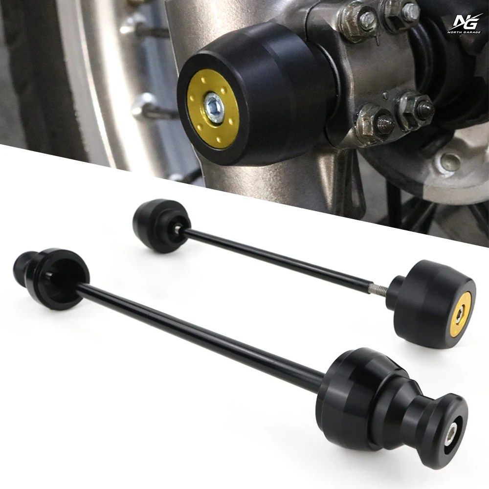 オートバイ DR650 DR650SE 1996-2025 フロントアクスルスライダー リアフォークスイングアームスプールスライダー クラッシュプロテクター