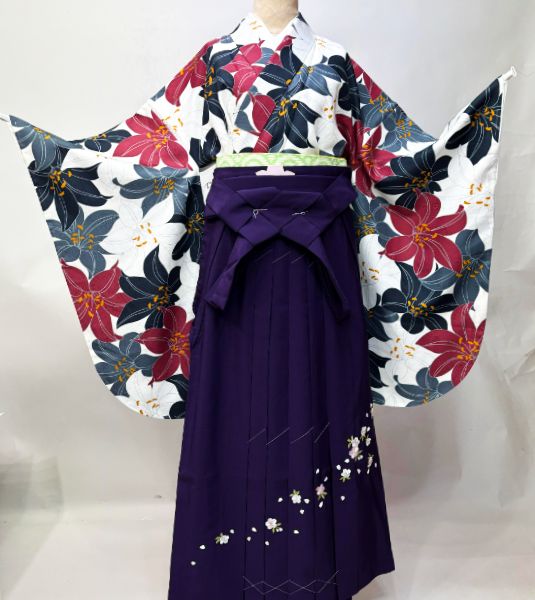 二尺袖 着物 袴フルセット ジュニア用へ直し 135～150cm ボヌール 