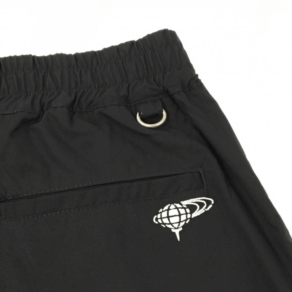 美品】ビームスゴルフ パンツ 黒 ウエスト・裾ゴム ロゴ白 レディース
