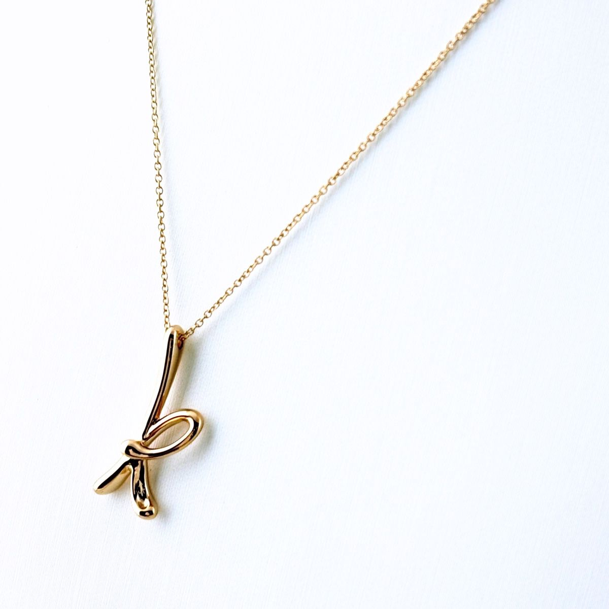 ティファニー TIFFANY&Co. レターネックレス PG ピンクゴールド ネックレス 750 レディース 【中古】