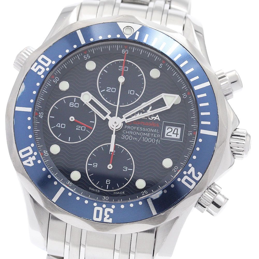 オメガ OMEGA 2225.80 シーマスター300 デイト クロノグラフ 自動巻き メンズ _901429