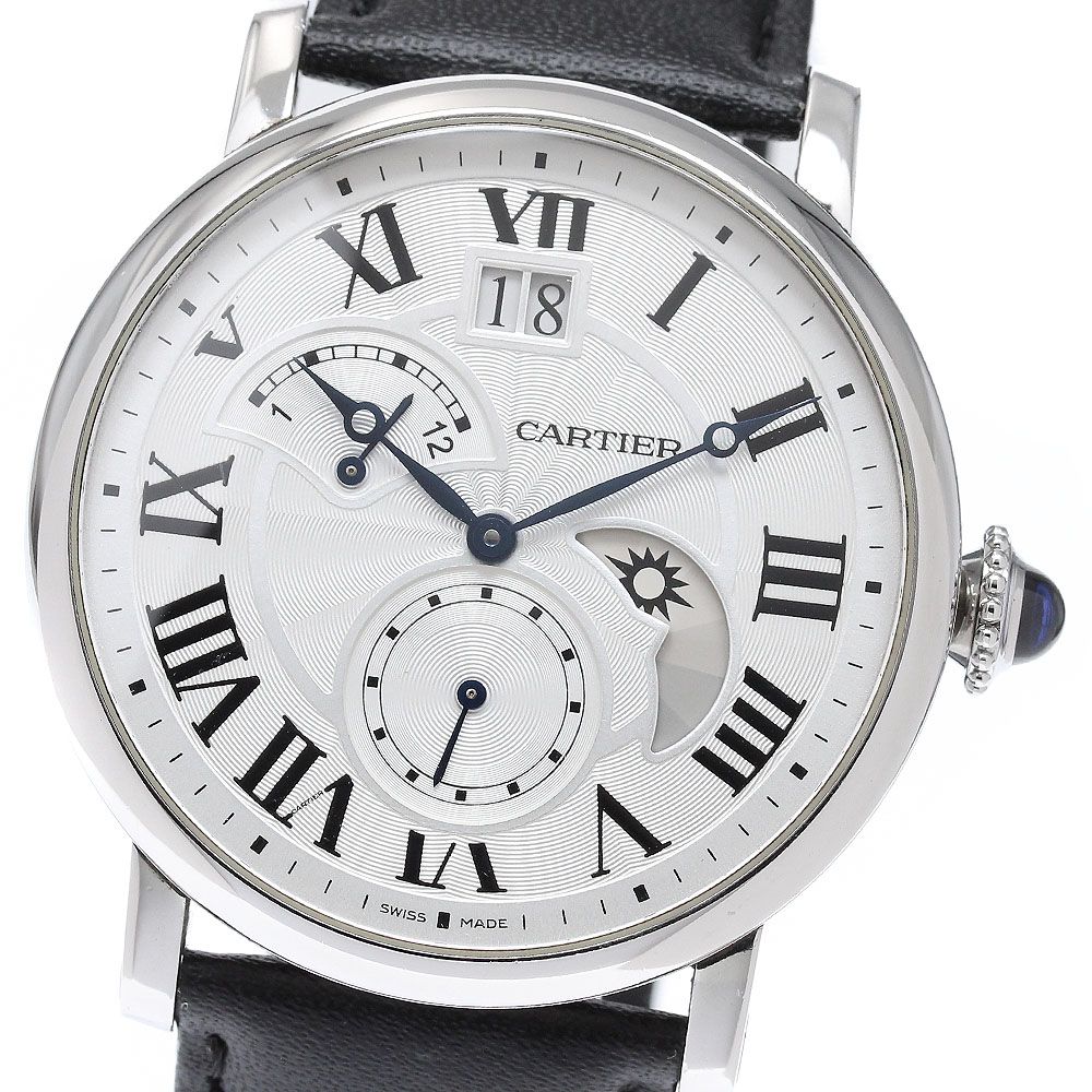 カルティエ CARTIER W1556368 ロトンド ドゥ カルティエ グランドデイト レトログラード 自動巻き メンズ 良品 _960200