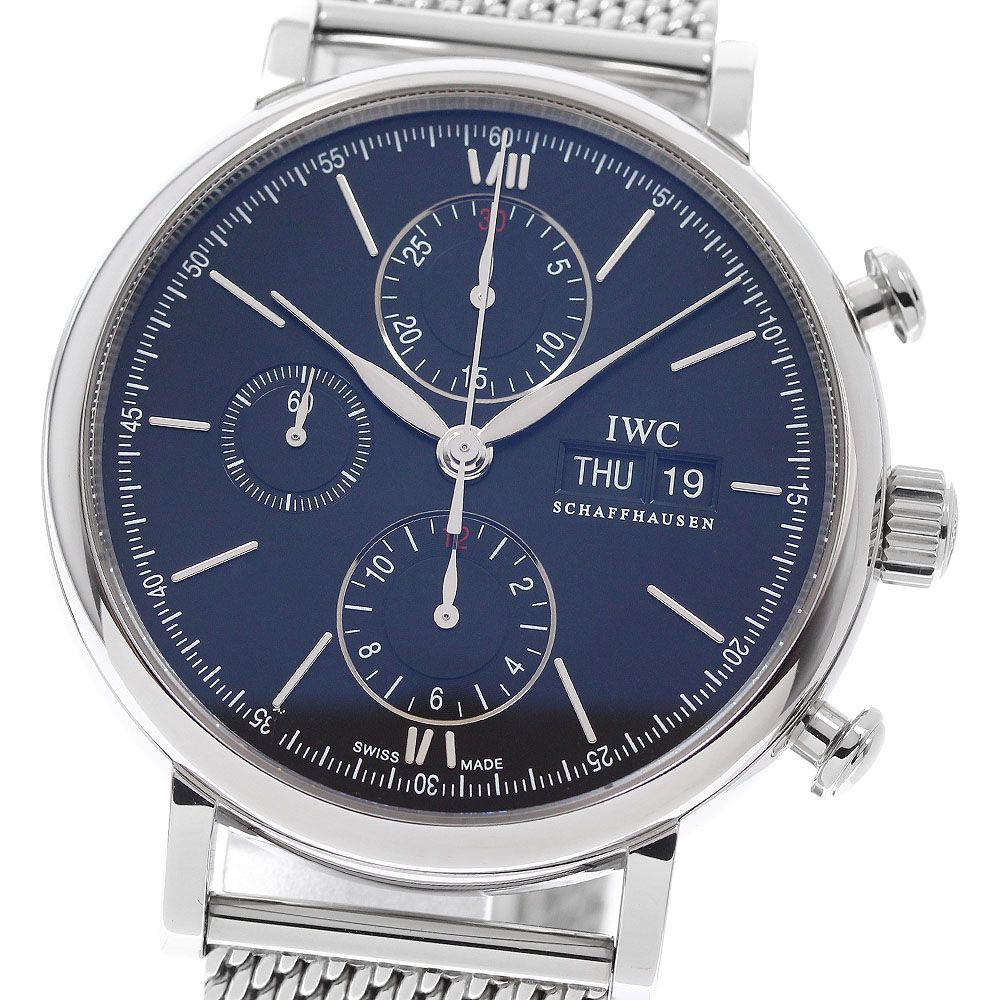 IWC IWC SCHAFFHAUSEN IW391010 ポートフィノ クロノグラフ デイデイト 自動巻き メンズ 良品 保証書付き_962036
