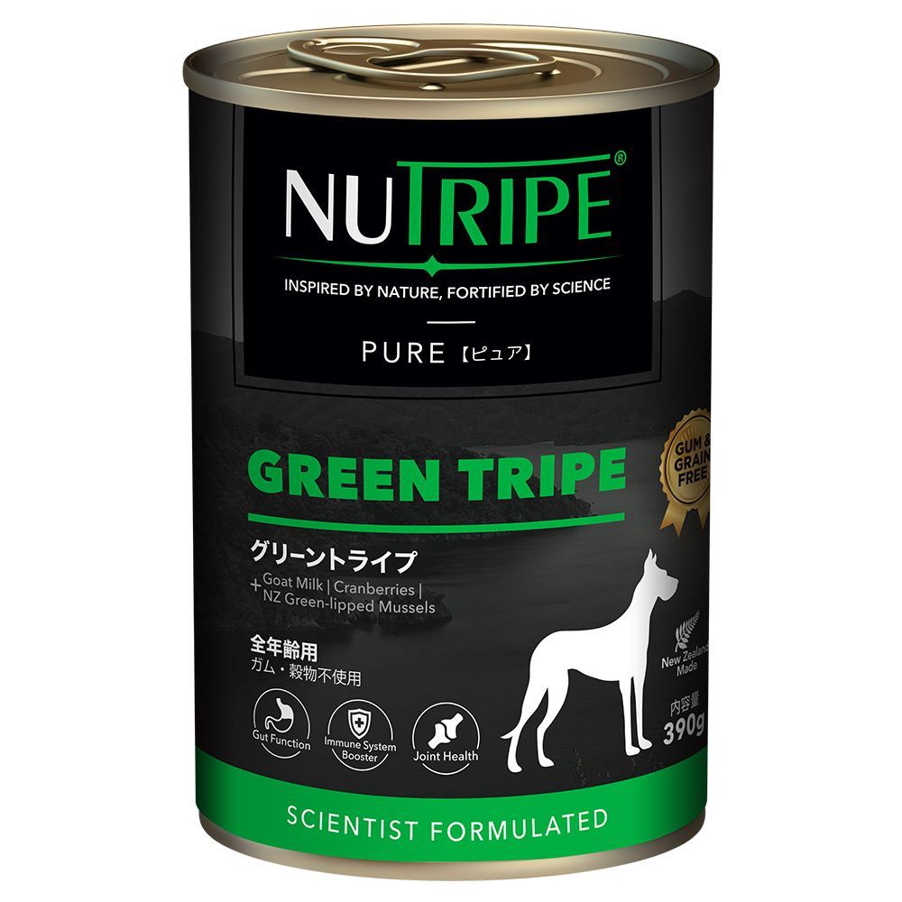 ニュートライプ ピュア グリーントライプ 390g×12個（1ケース）(ドッグフード)【正規品】