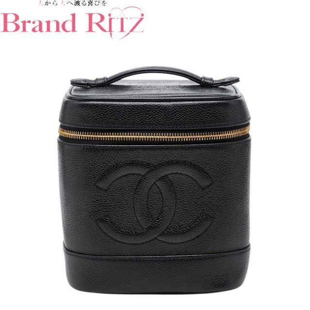 中古 シャネル ココマーク バニティバッグ ハンドバッグ A01998 ブラック キャビアスキン レディース CHANEL 【送料無料】【三田店】