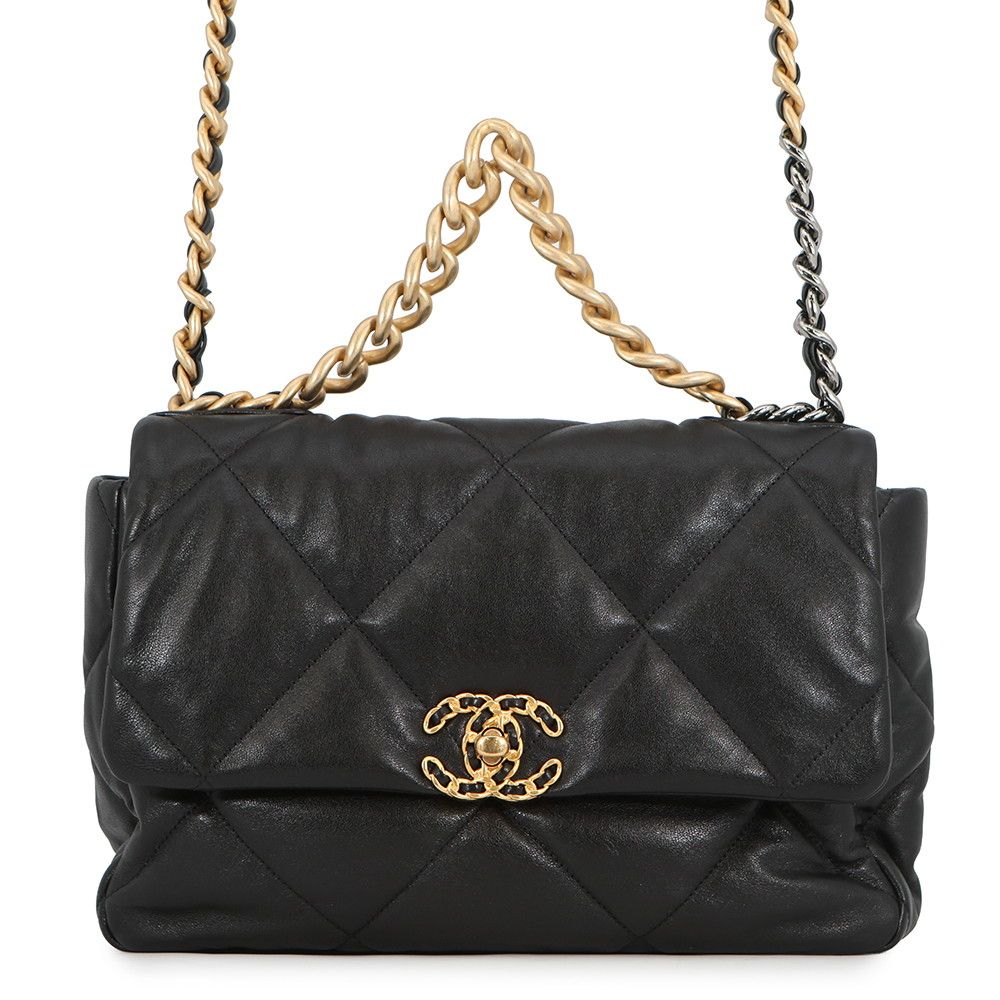 シャネル チェーンショルダーバッグ CHANEL19 ラージ ラムスキン AS1161 CHANEL 2way 黒