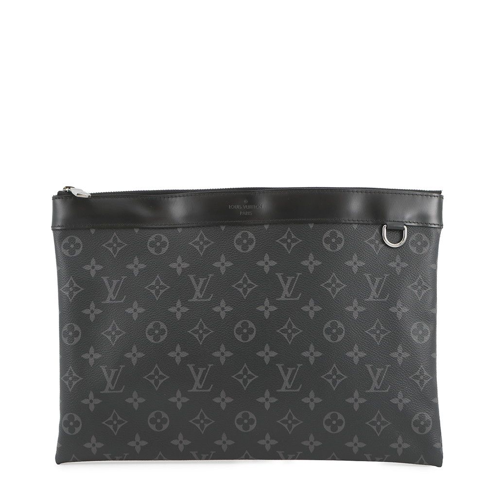 ルイヴィトン クラッチバッグ モノグラム・エクリプス ポシェット・ディスカバリー M62291 LOUIS VUITTON 黒 ブラック