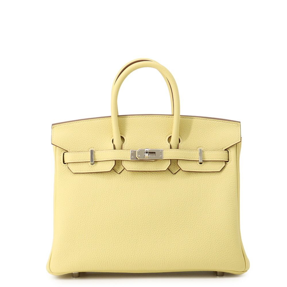 エルメス バーキン25 ジョーヌプッサン/シルバー金具 トゴ K刻印 HERMES