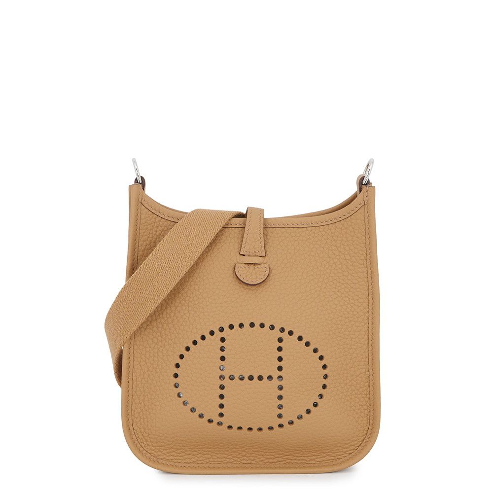 エルメス ショルダーバッグ エブリンTPM 85cm ビスキュイ/シルバー金具 トリヨンクレマンス K刻印 HERMES Evelyne