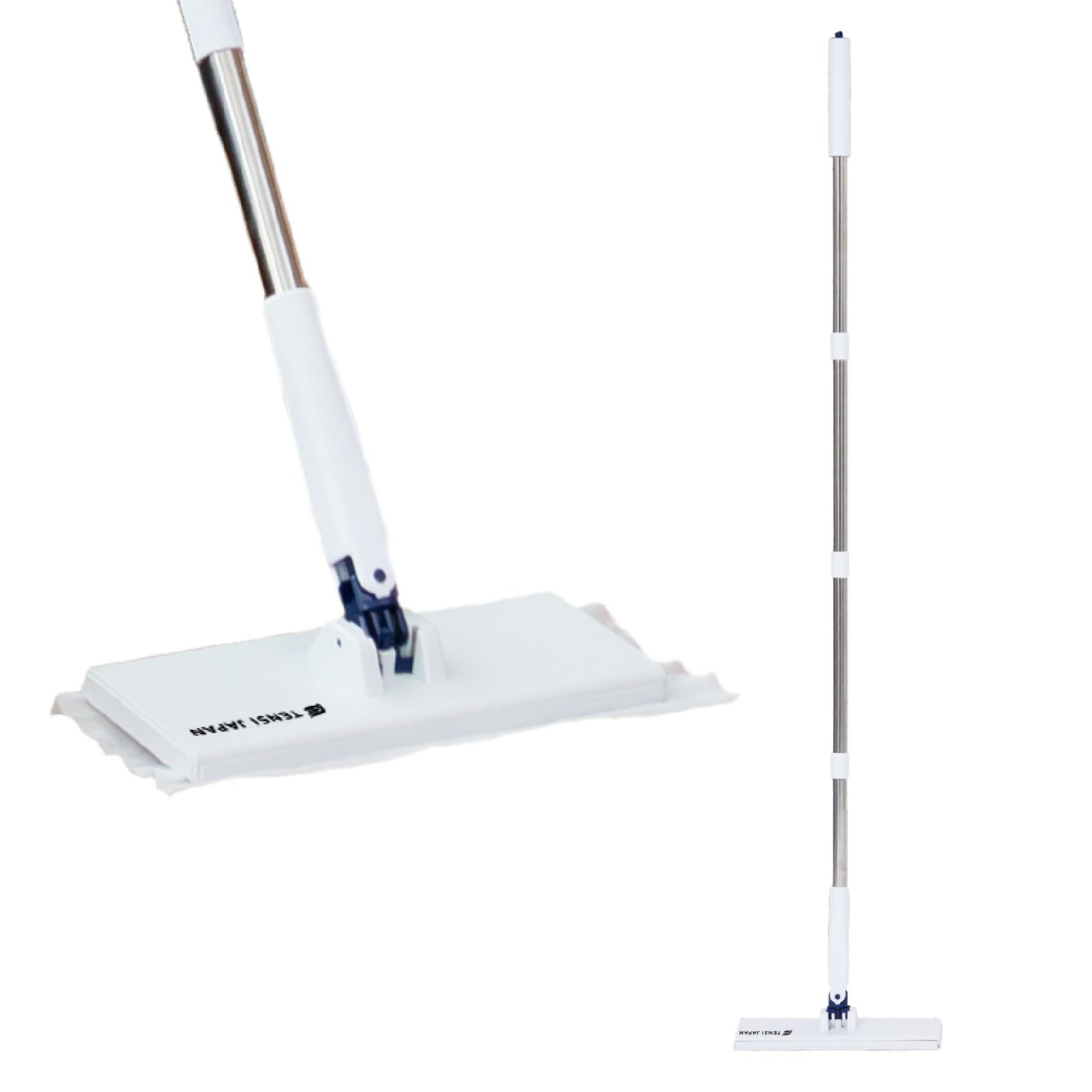 TENSI JAPAN ワンタッチ着脱 シート選ばず フロアワイパー 自立型 天使のワンタッチクリーパー (ホワイト,ワイド)kk c80445ef