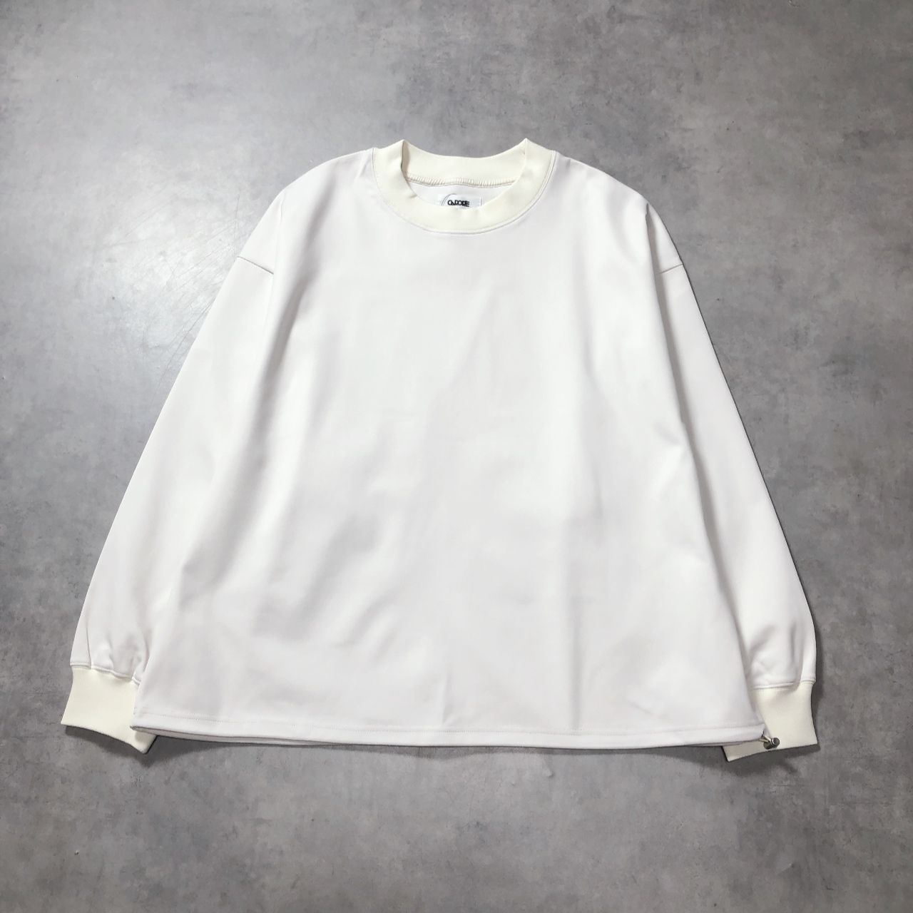 GQ5615◇CARORIE : モックネック L/S Tシャツ CR2408T4-EC◇L◇ホワイト系 カロリイ 長袖 オーバーサイズ