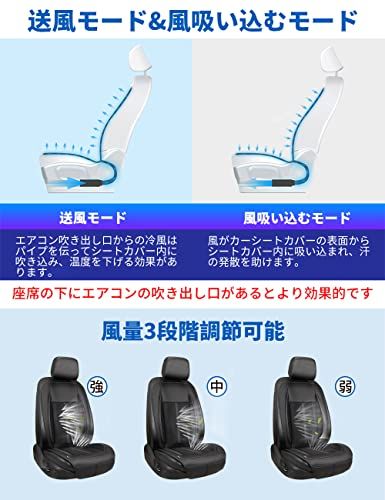カークールシート ファン外付タイプ 12V電圧 カーシートカバー 3段調整 冷風 送風 エアーカーシート USBポート2個付き 静音 振動機能搭載 通気性 座り心地がよい 取り付け簡単 暑さ対策 日本語説明書付きe f04c5c2c