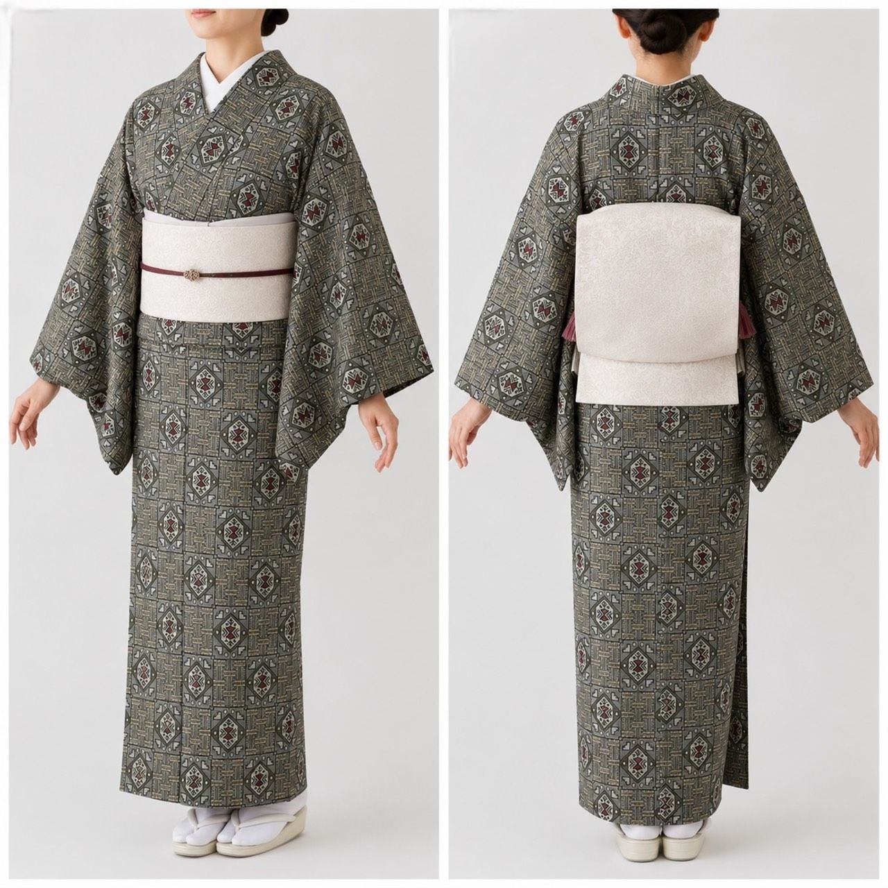 K119 美品 大島紬 龍郷柄 正絹 和装 和服 着物 - メルカリ
