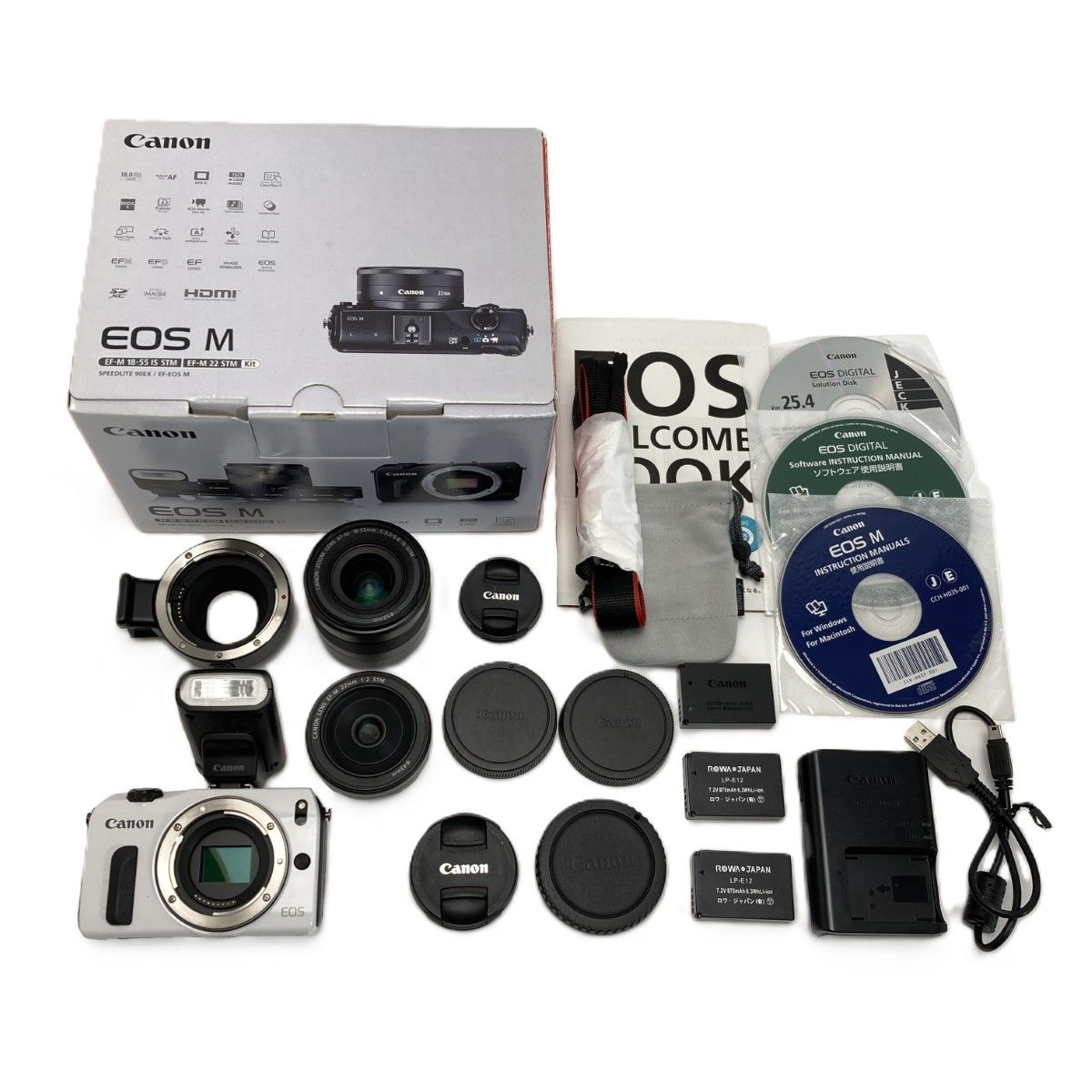 CANON キャノン EOS M ダブルレンズキット ミラーレス一眼 箱付き