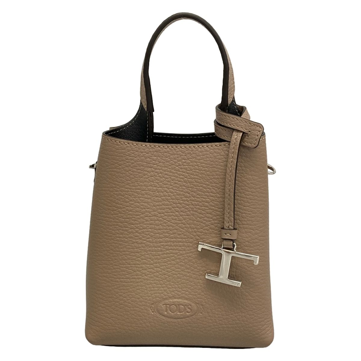 TOD'S(トッズ) ハンドバッグ美品 タイムレス XBWAPAT9000QRI036F ベージュ レザー