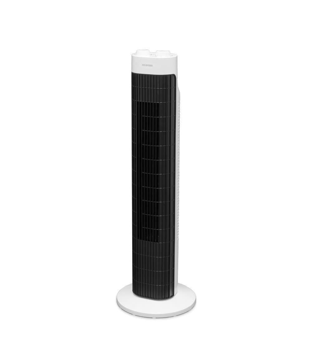 【節電対策】 アイリスオーヤマ 扇風機 タワーファン スリム 左右自動首振り パワフル送風 風量3段階 タイマー付き メカ式 ホワイト TWF-M73″mn 1bb50caa