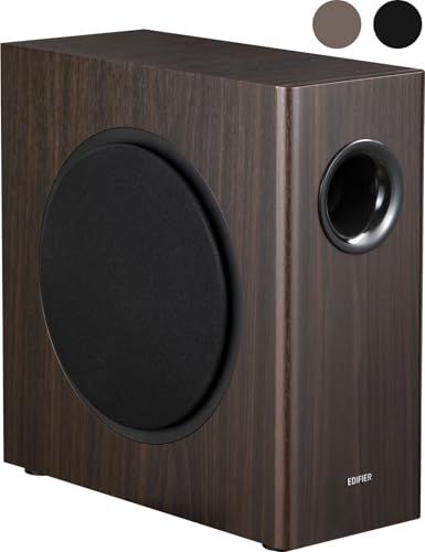 Edifier 【エディファイア】 T5s 8 インチ 70W サブウーファー アンプ内蔵 アクティブスピーカー （薄型ニューデザイン）｜周波数特性 35Hz~115Hz｜0°/180° 位相制御 ｜ 3.5mm AUX/RCA 接続 （ケー 14879d4f