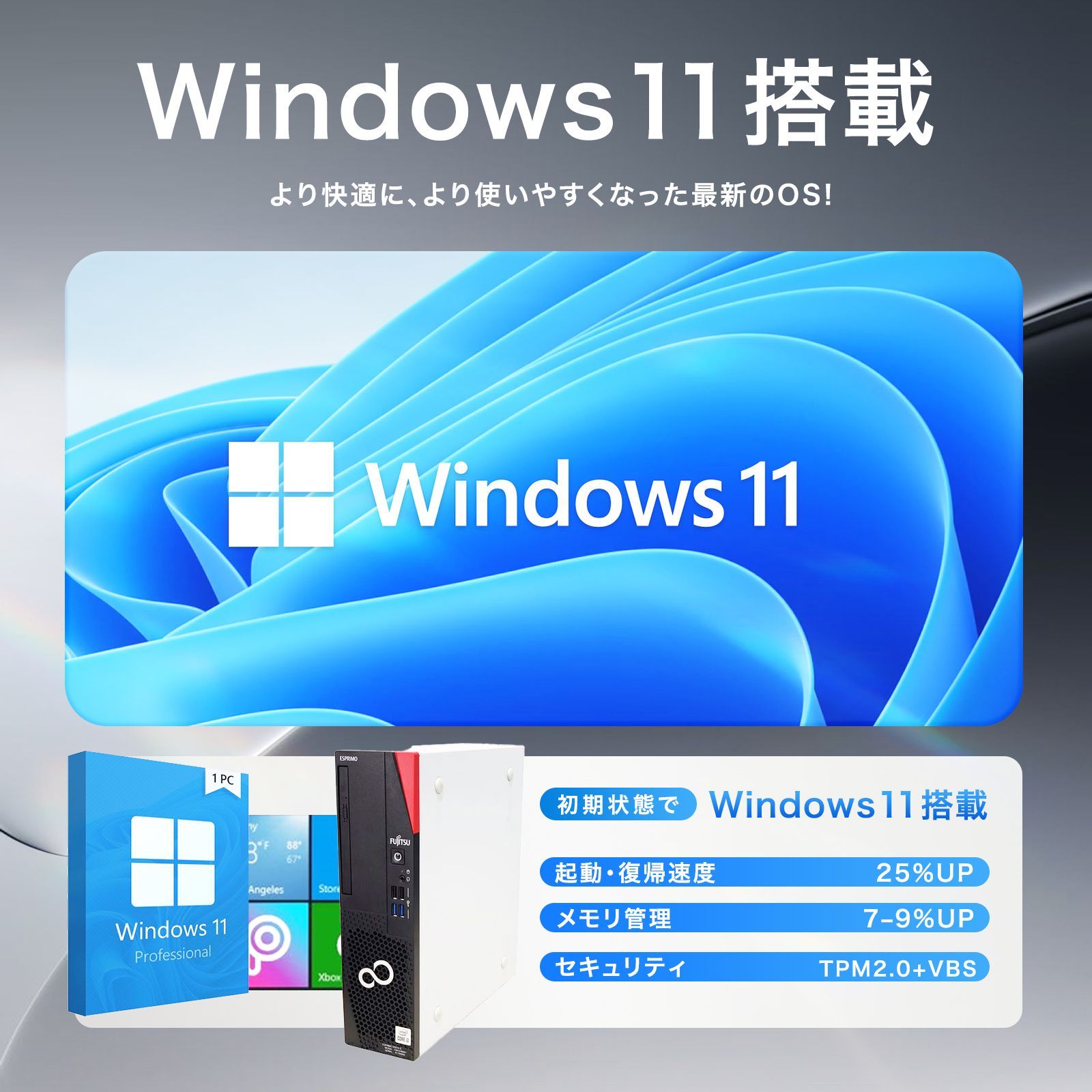 富士通 ESPRIMO Core i5 第10世代 16GB 256GB SSD - メルカリ