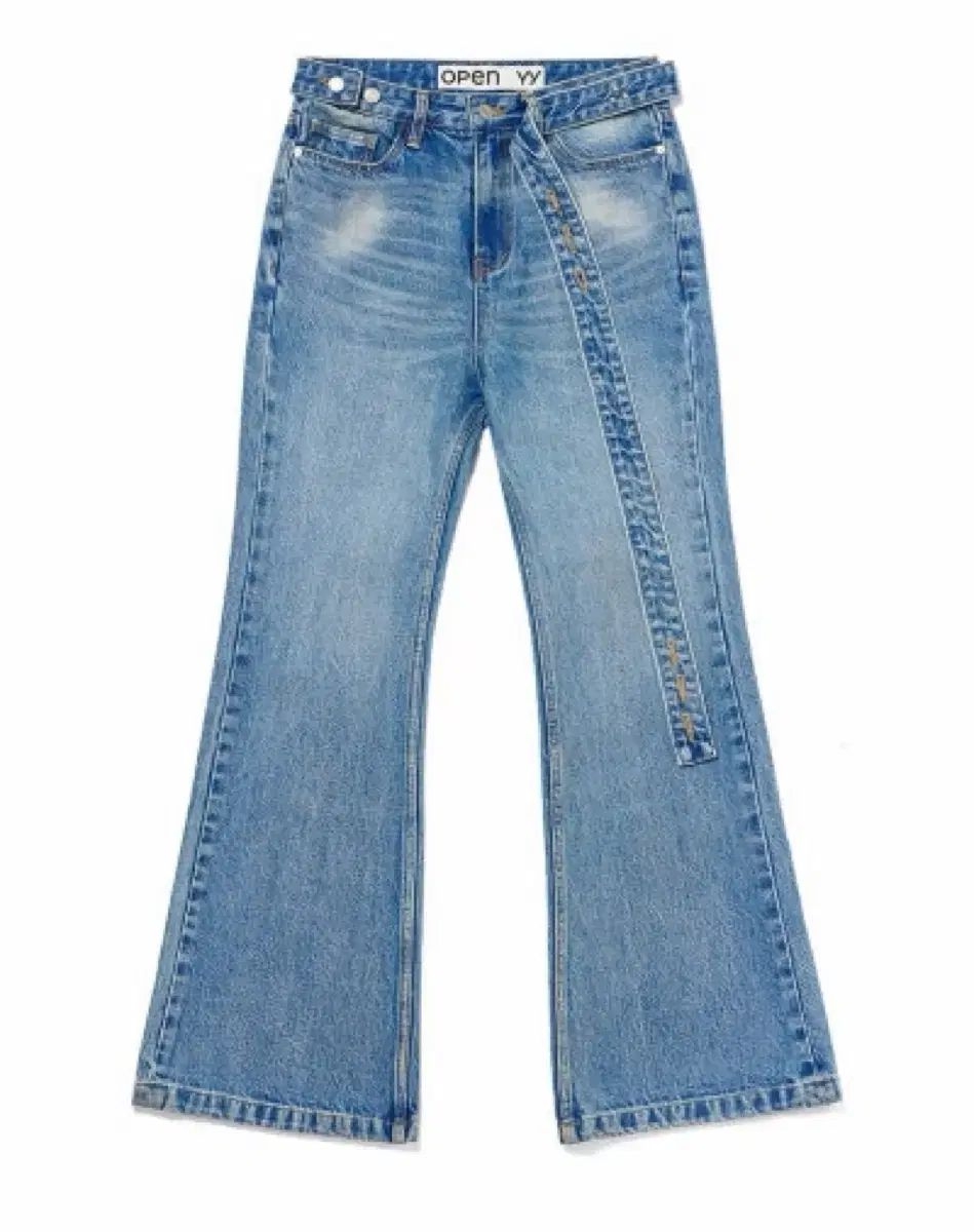 Open yy belted loose bootcut M