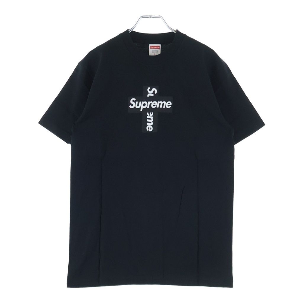 SUPREME (シュプリーム) 20AW Cross Box Logo Tee クロスボックスロゴ プリント クルーネック半袖Tシャツ カットソー ブラック