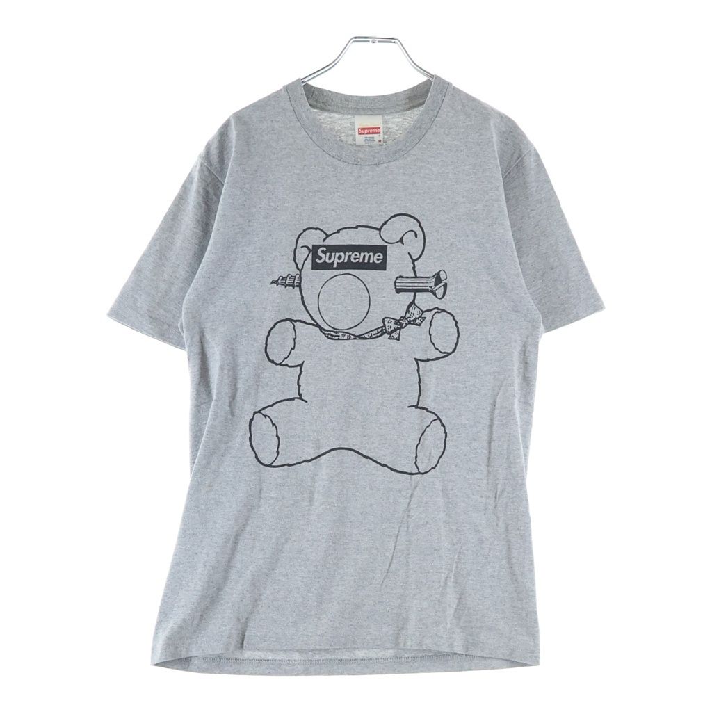 SUPREME (シュプリーム) 15SS ×UNDERCOVER Bear Tee アンダーカバー 目隠しベアー プリント クルーネック半袖Tシャツカットソー グレー