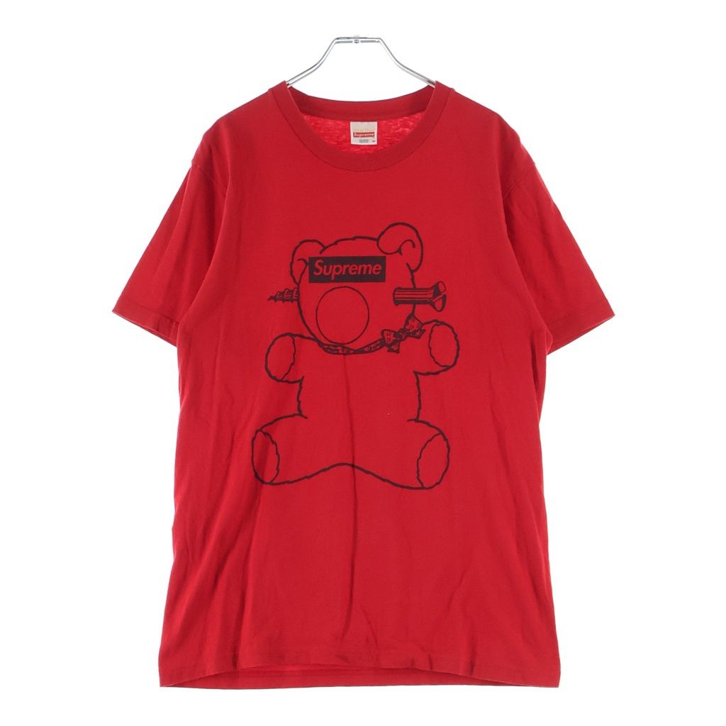 SUPREME (シュプリーム) 15SS ×UNDERCOVER Bear Tee アンダーカバー 目隠しベアー プリント クルーネック半袖Tシャツカットソー レッド
