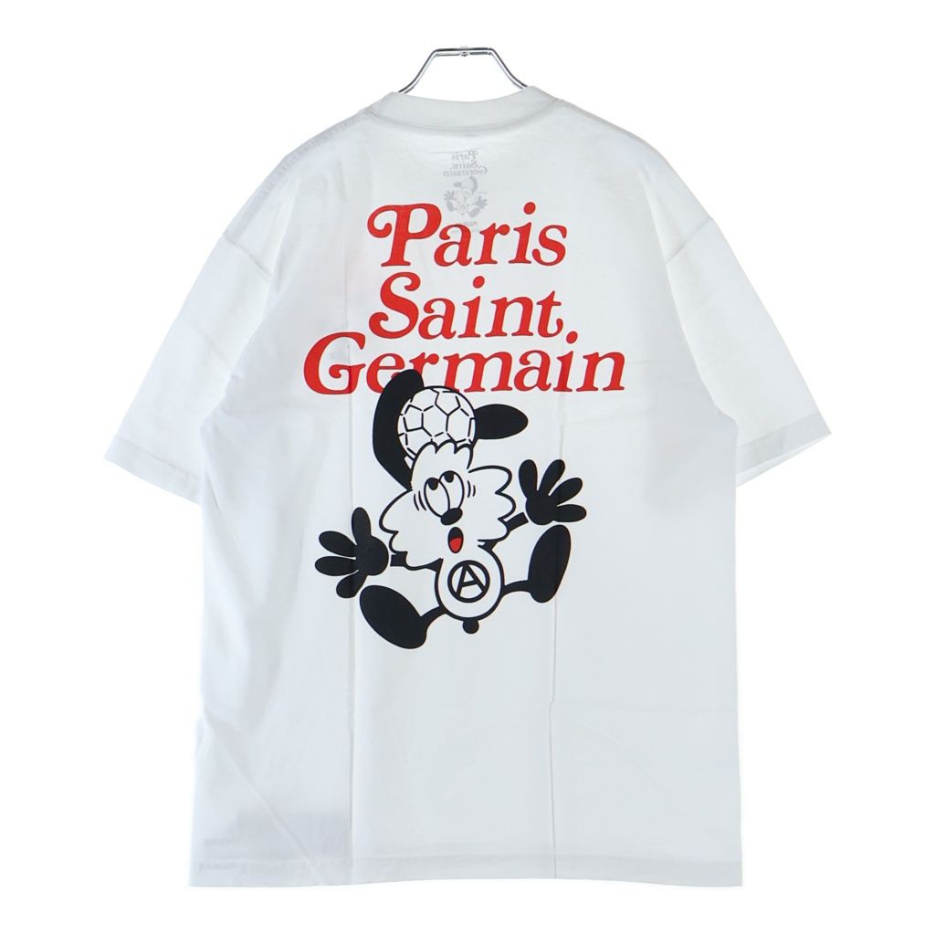 VERDY (ベルディ) ×Paris Saint-Germain/PSG 22-071-350-0029-1-0 プリント クルーネック半袖Tシャツカットソー ホワイト
