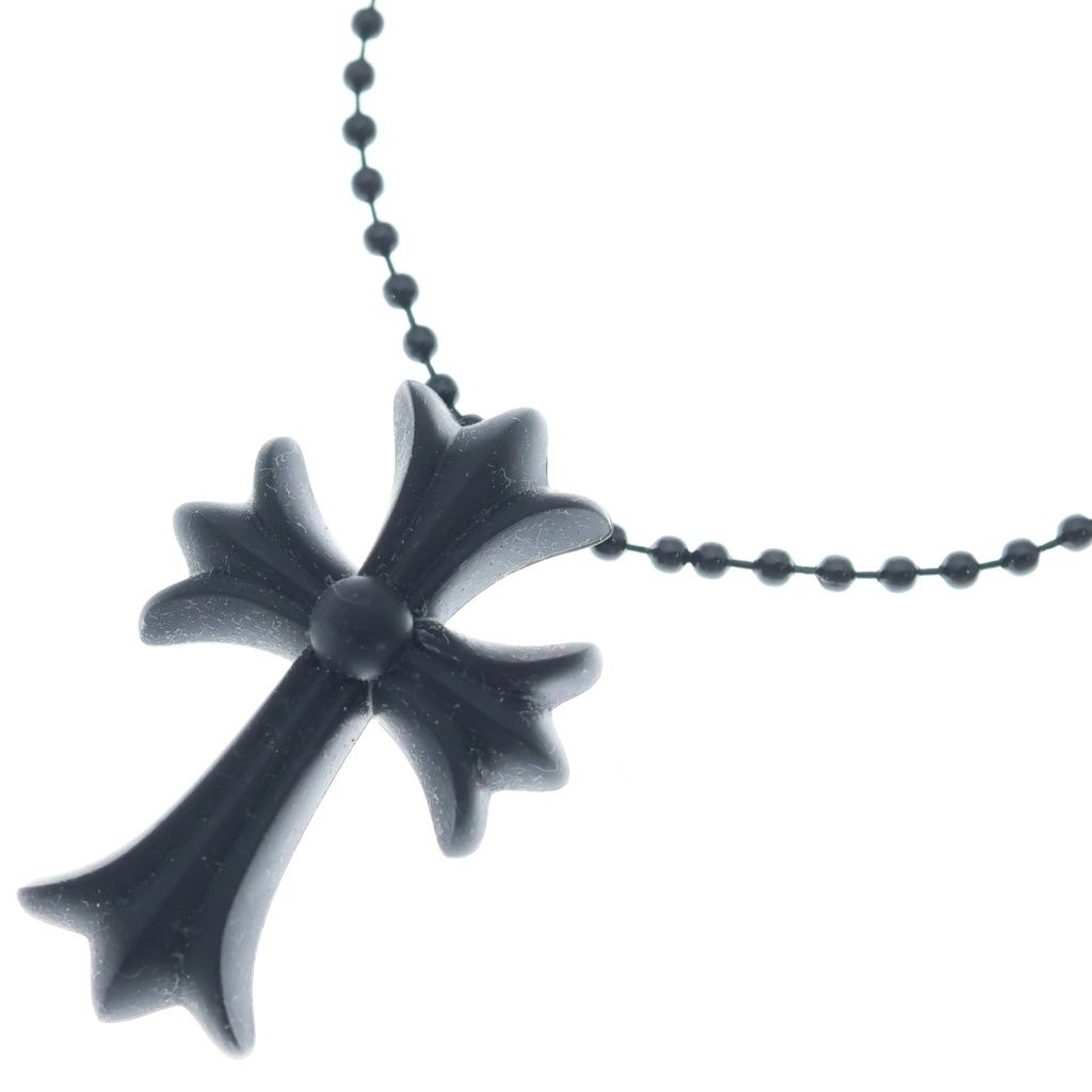 CHROME HEARTS (クロムハーツ) RUBBER CH CRS SML スモールCHクロス ラバーネックレス シリコン ブラック BCA306