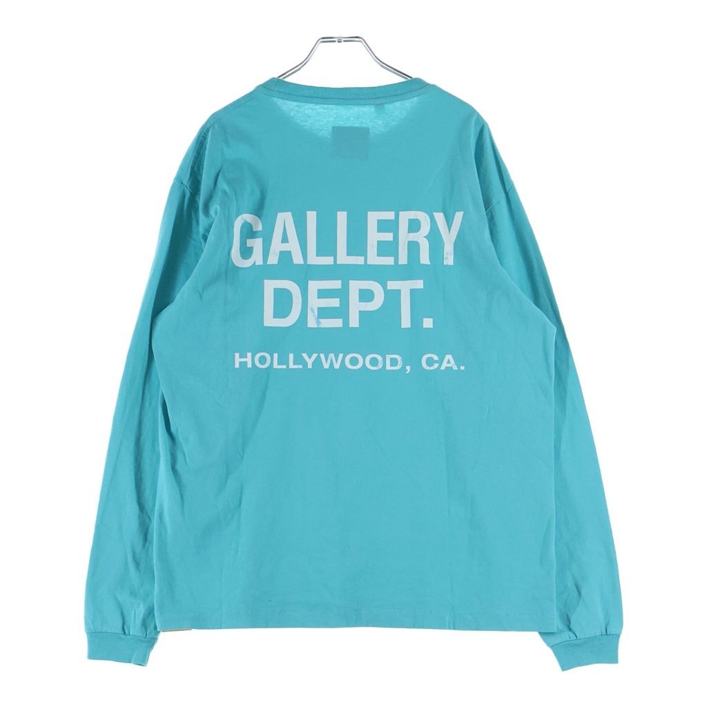 GALLERY DEPT. (ギャラリーデプト) 24SS SOUVENIR LONG SLEEVE TEE スーベニア ロゴプリント クルーネック長袖Tシャツ カットソー ブルー