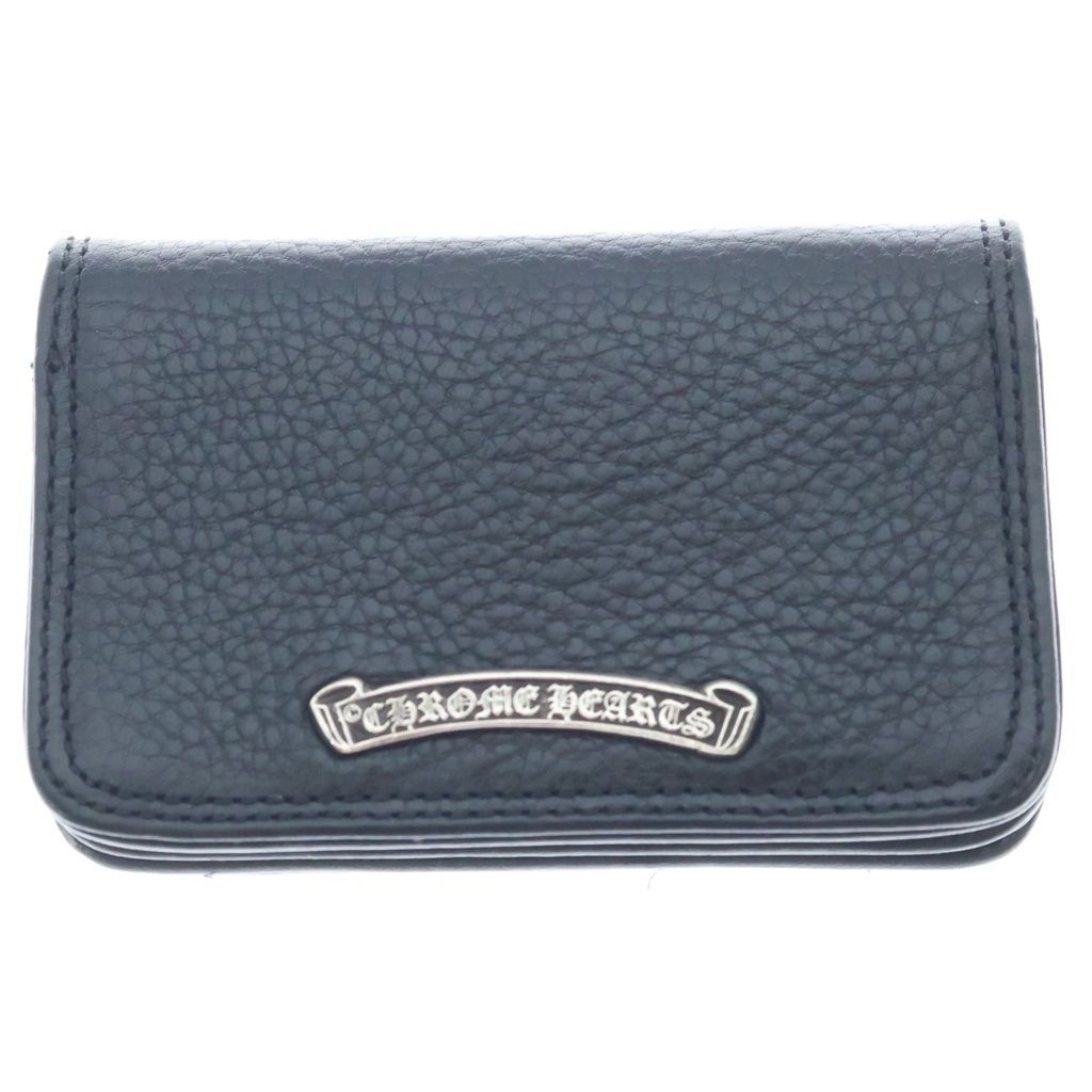 CHROME HEARTS (クロムハーツ) CARD CASE グロメット付き レザーカードケース ブラック