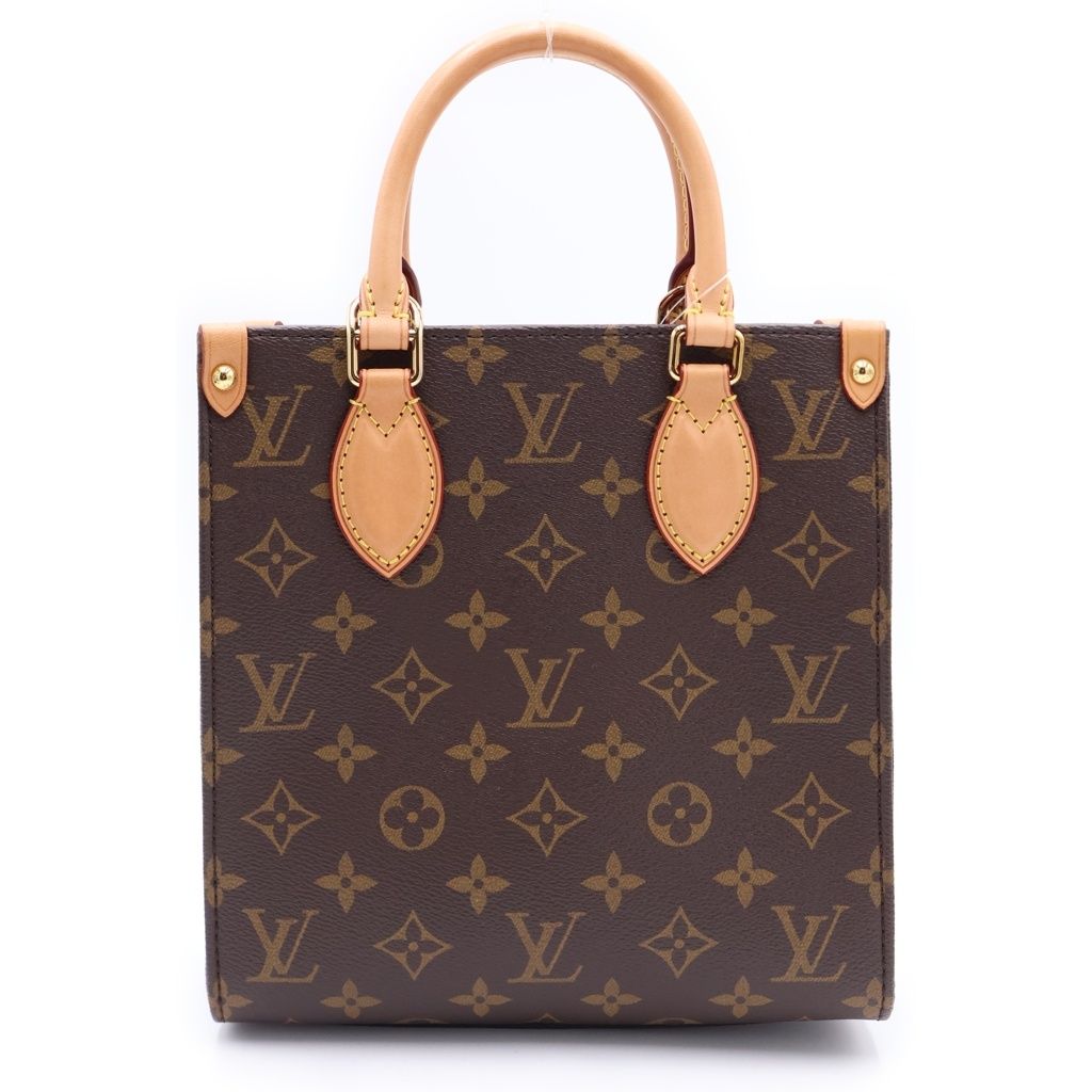 LOUIS VUITTON (ルイヴィトン) モノグラム サックプラBB 2WAYバッグ ハンドバッグ ショルダーバッグ ブラウン レザー×PVC M46265 ゴールド金具