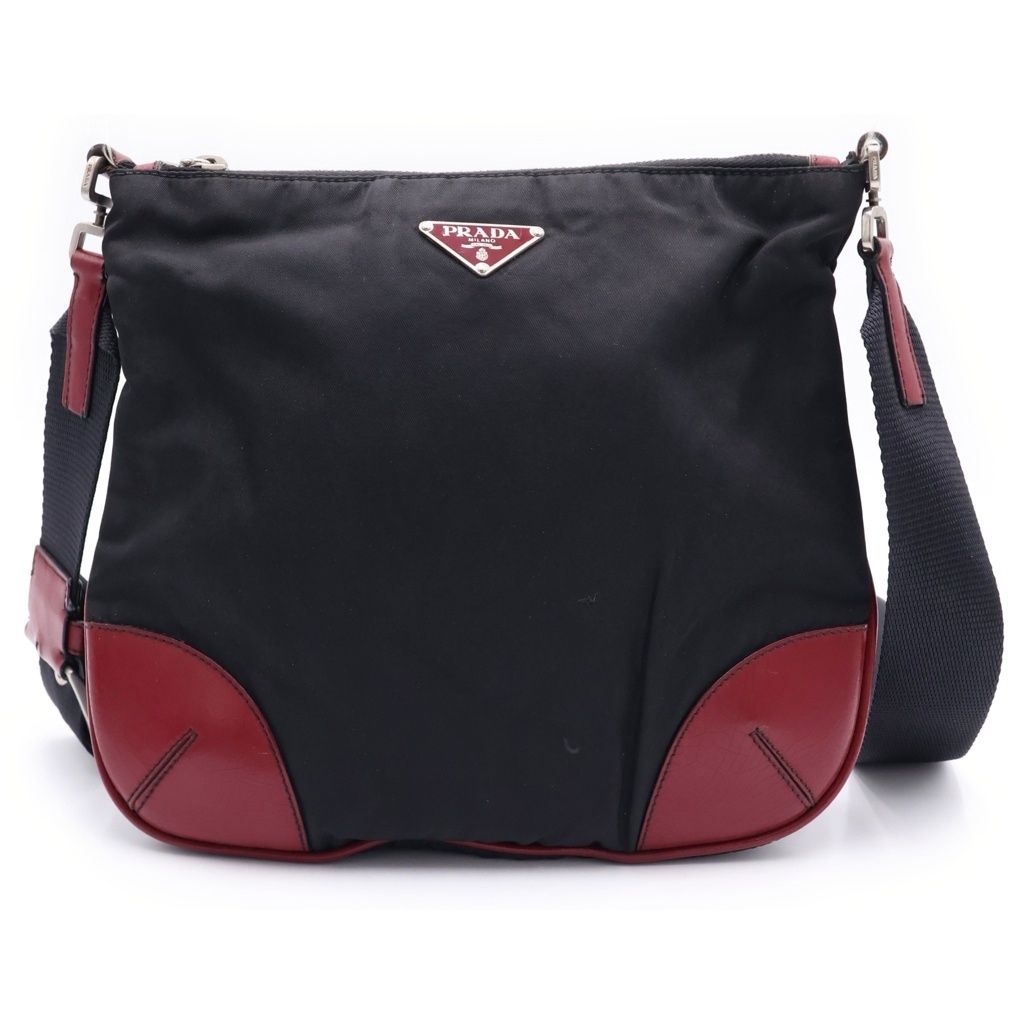 PRADA (プラダ) テスート トライアングルプレート ショルダーバッグ