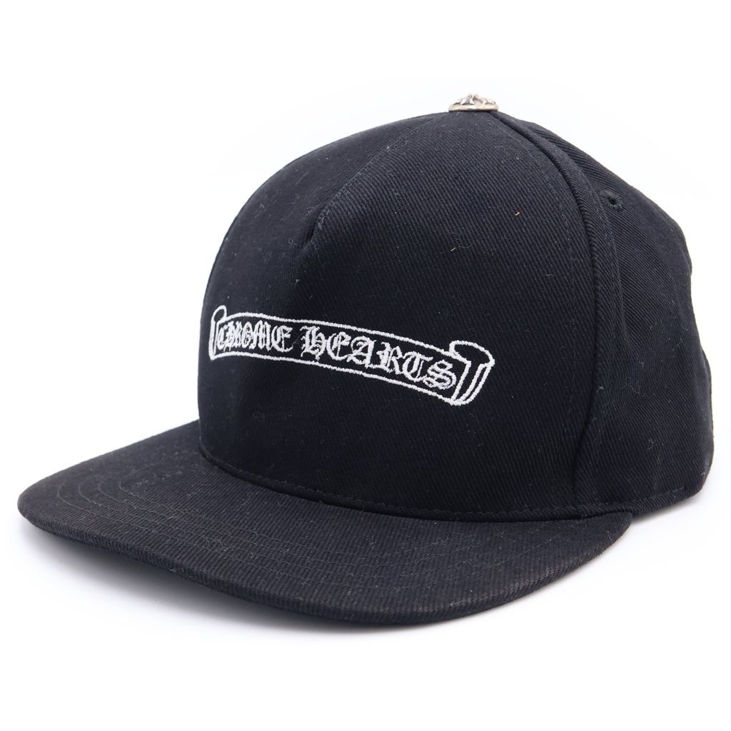 CHROME HEARTS (クロムハーツ) CH SCROLL CAP スクロール刺繍 キャップ ブラック