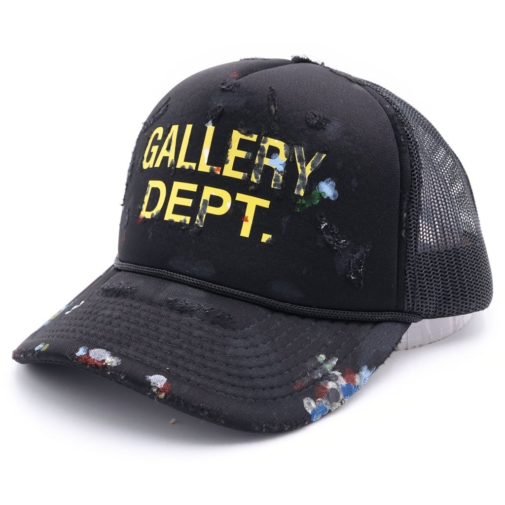 GALLERY DEPT. (ギャラリーデプト) WORKSHOP TRUCKER HAT ワークショップ ペイント メッシュトラッカーキャップ 帽子 ブラック
