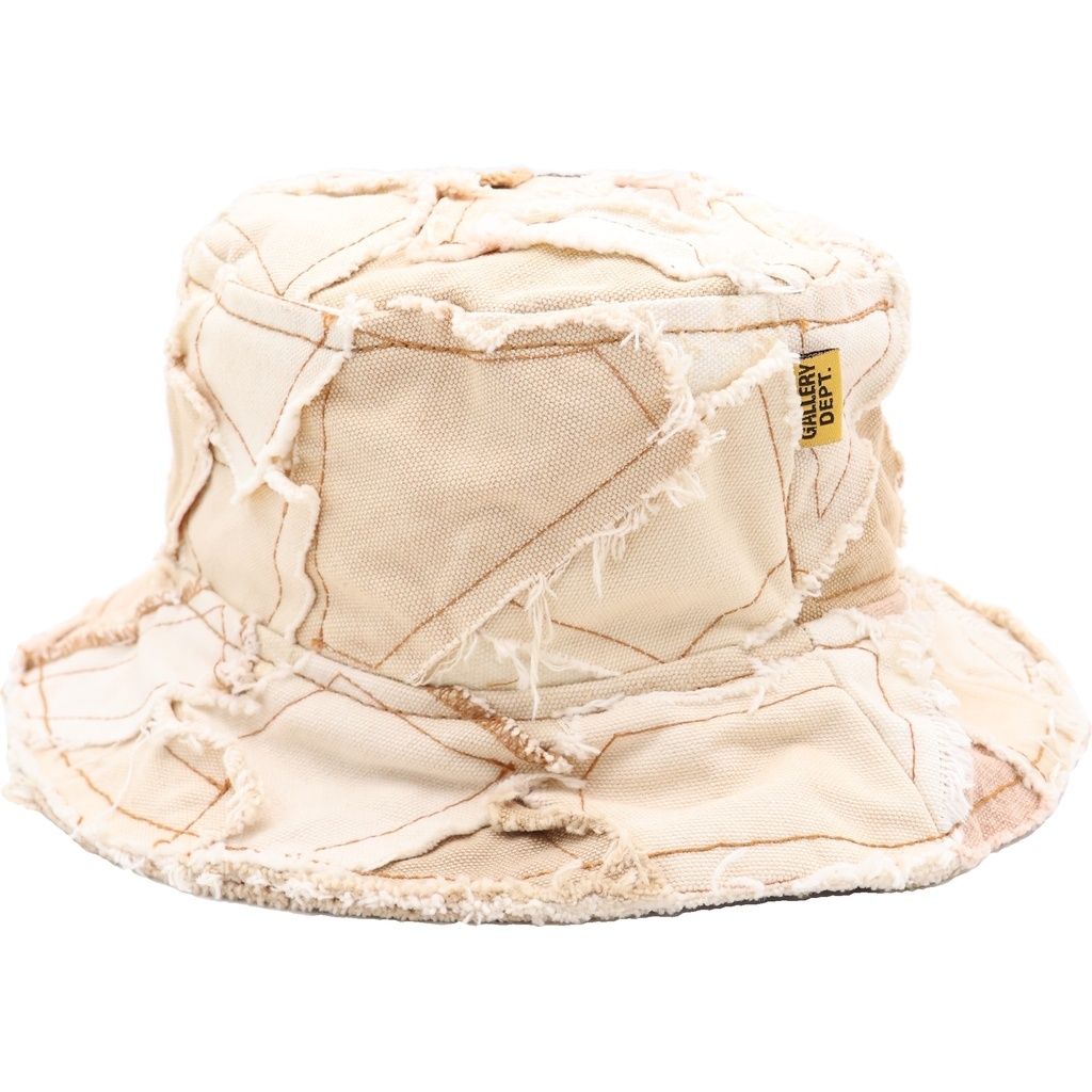 GALLERY DEPT. (ギャラリーデプト) 23SS RECYCLED RODMAN BUCKET HAT リサイクルド ロッドマン パッチワーク バケットハット 帽子 ブラウン/ベージュ RCBH-9159