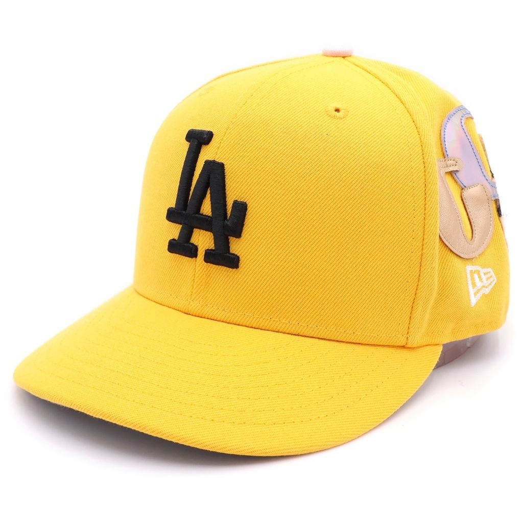 GALLERY DEPT. (ギャラリーデプト) ×NEW ERA G-PATCHES LA DODGERS CAP ニューエラ ジーパッチ ロサンゼルス ドジャース 6パネル ベースボールキャップ 帽子 イエロー