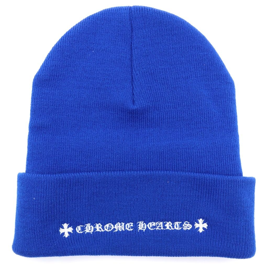 CHROME HEARTS クロムハーツ BLUE WATCH CAP CHROME HEARTS (クロムハーツ) BLUE WATCH CAP CHロゴ刺繍 ワッチ