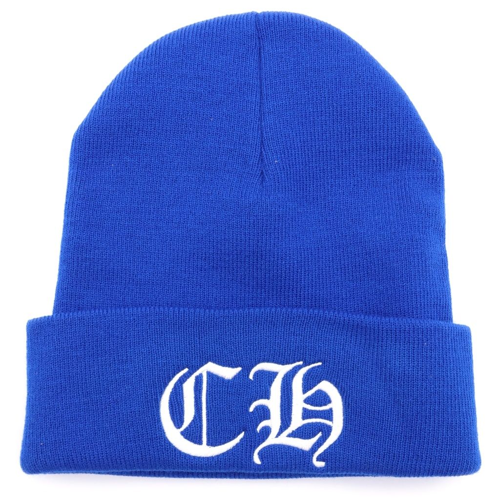 CHROME HEARTS クロムハーツ BLUE WATCH CAP CHROME HEARTS (クロムハーツ) BLUE WATCH CAP CHロゴ刺繍 ワッチ