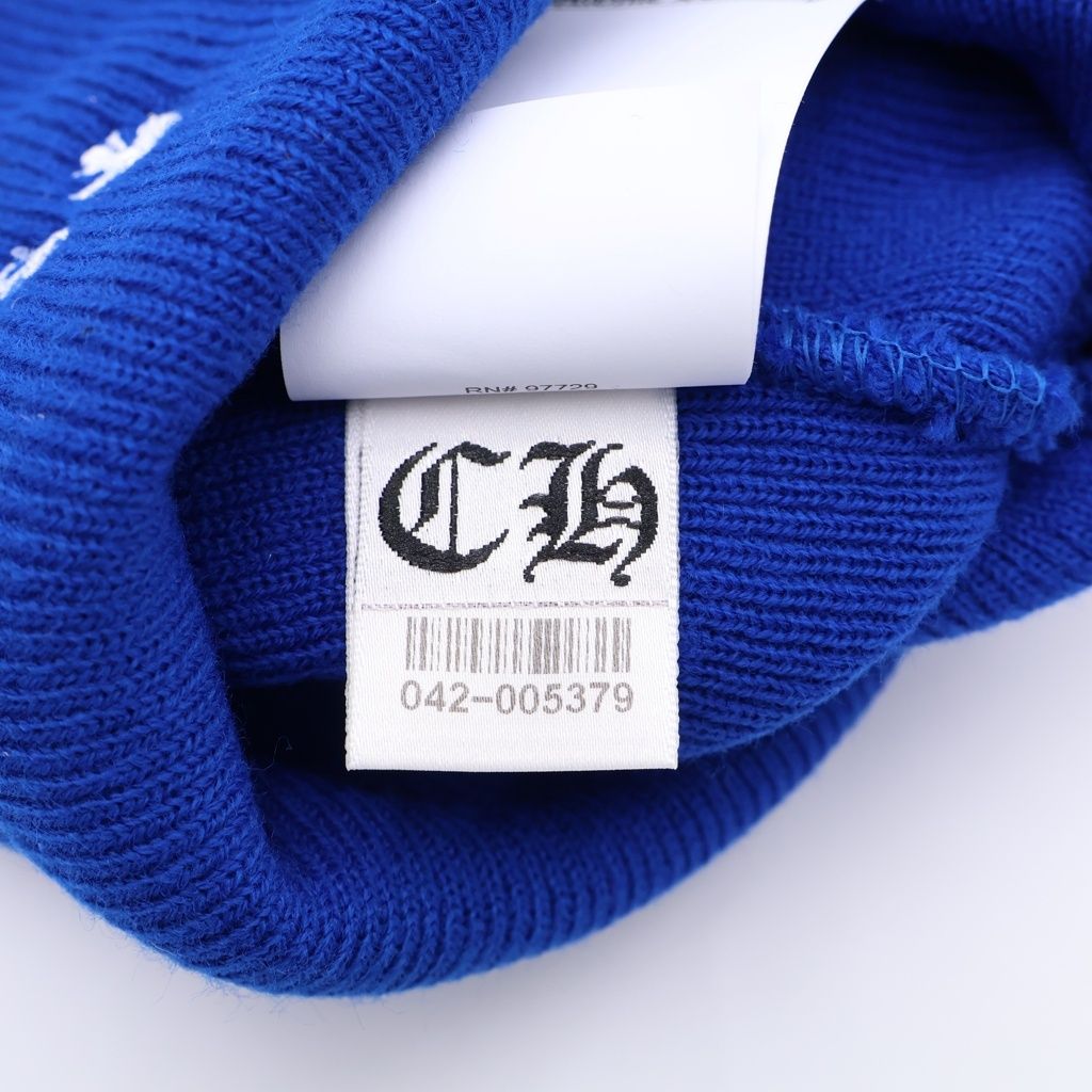 CHROME HEARTS (クロムハーツ) BLUE WATCH CAP CHロゴ刺繍 ワッチ