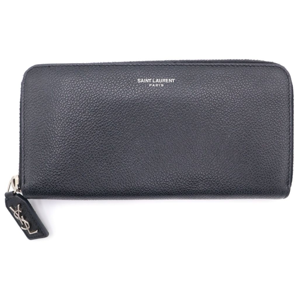 SAINT LAURENT PARIS (サンローランパリ) ラウンドファスナー長財布 ブラック レザー 414680