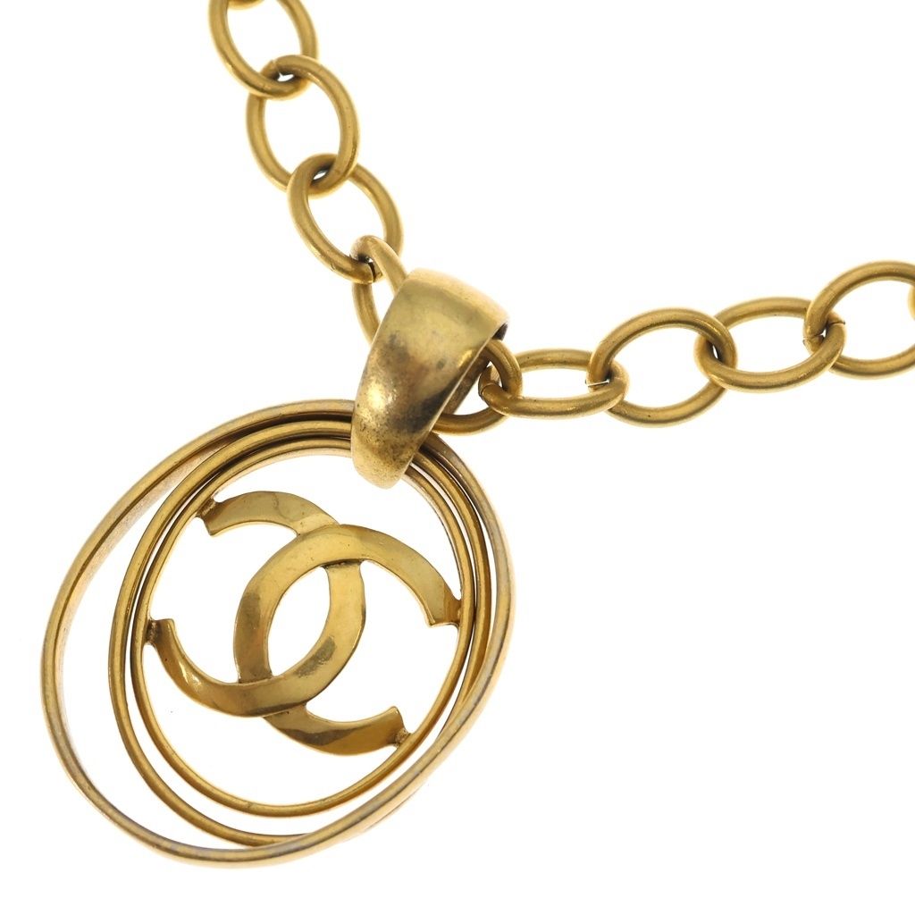 CHANEL (シャネル) ココマーク ネックレス ペンダント チェーン ゴールド GP