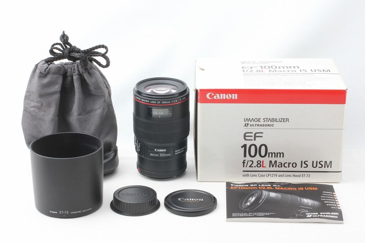 キヤノン Canon EF 100mm F2.8L Macro IS USM 付属品満載 元箱◇50639