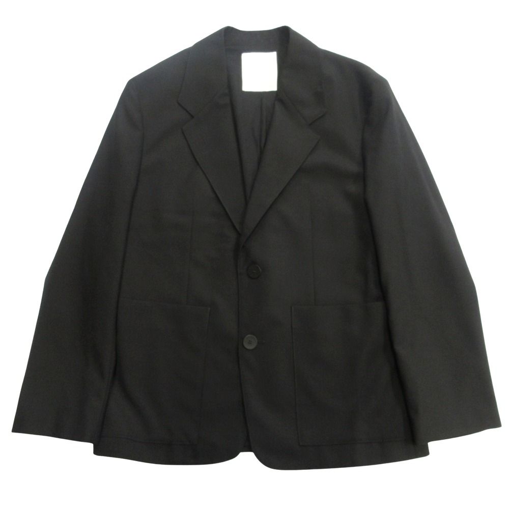 美品 STUDIO NICHOLSON スタジオニコルソン ZARA ザラ テーラード ジャケット ブレザー 無地 ウール 46 黒 ブラック メンズ 古着 中古 USED
