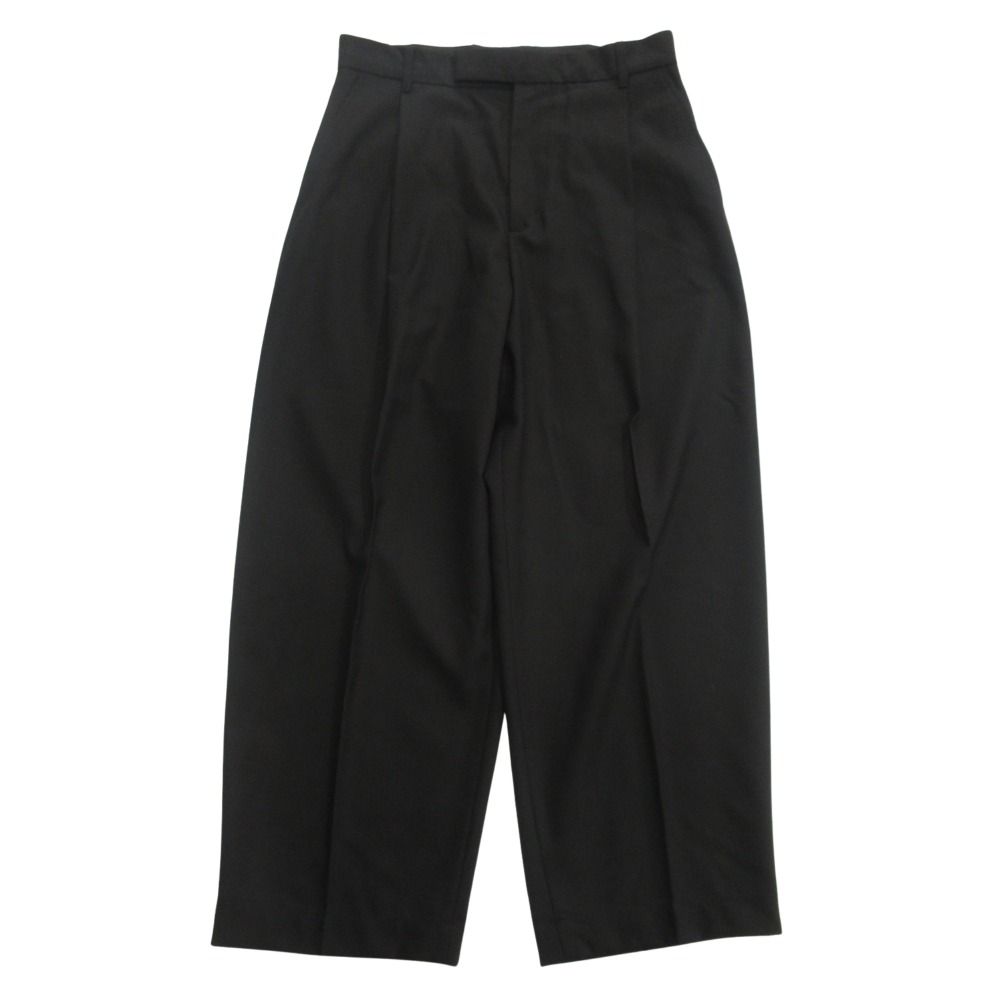 新品同様 STUDIO NICHOLSON スタジオニコルソン ZARA ザラ ワンタック ワイド パンツ スラックス ウール 40 黒 ブラック メンズ 古着 中古 USED