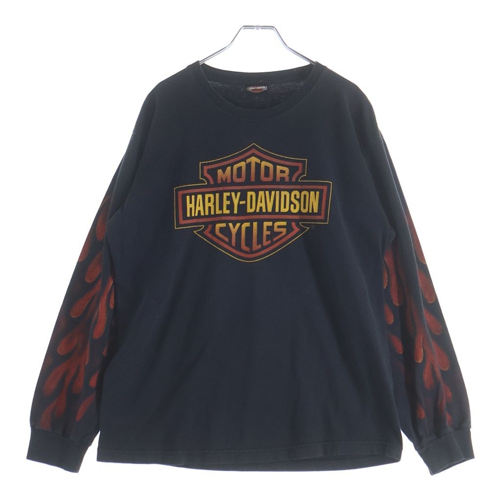 00s Harley-DavidsonロンT スカル フレイム 限定SALE，安い HARLEY DAVIDSON (ハーレーダビッドソン) 00S