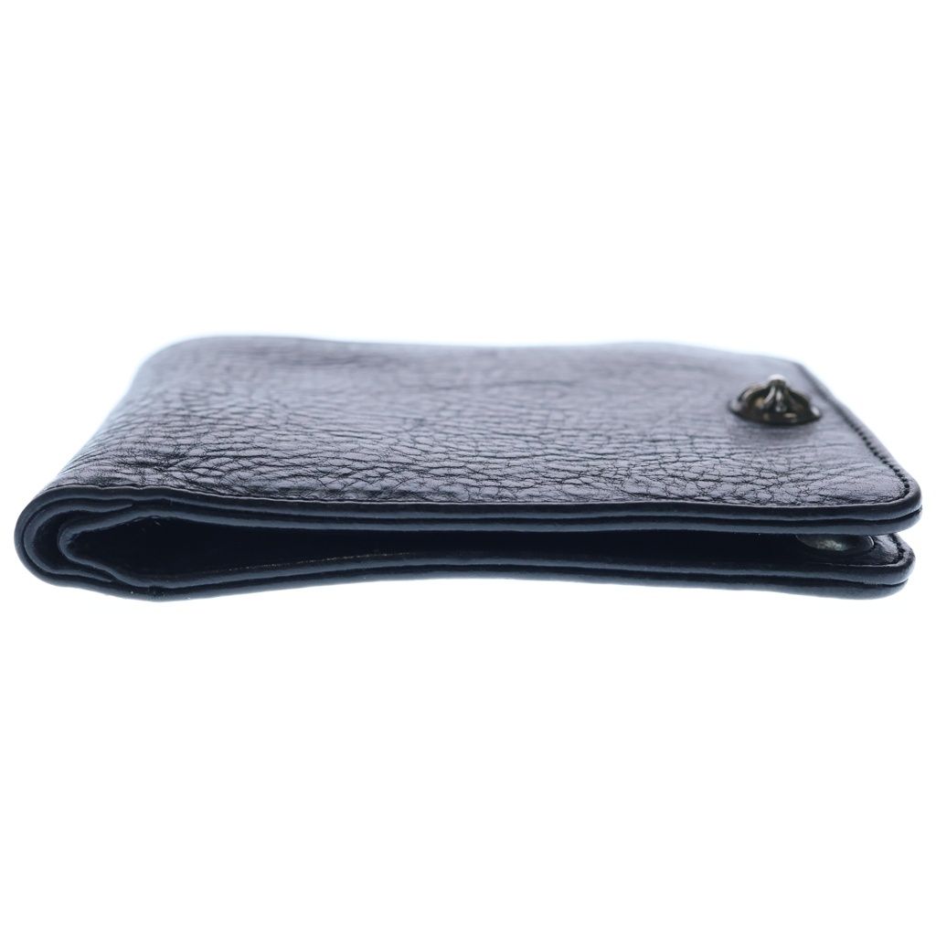 CHROME HEARTS (クロムハーツ) 1SNAP 1スナップ クロス ボールボタン レザーウォレット 財布 ブラック BCA361