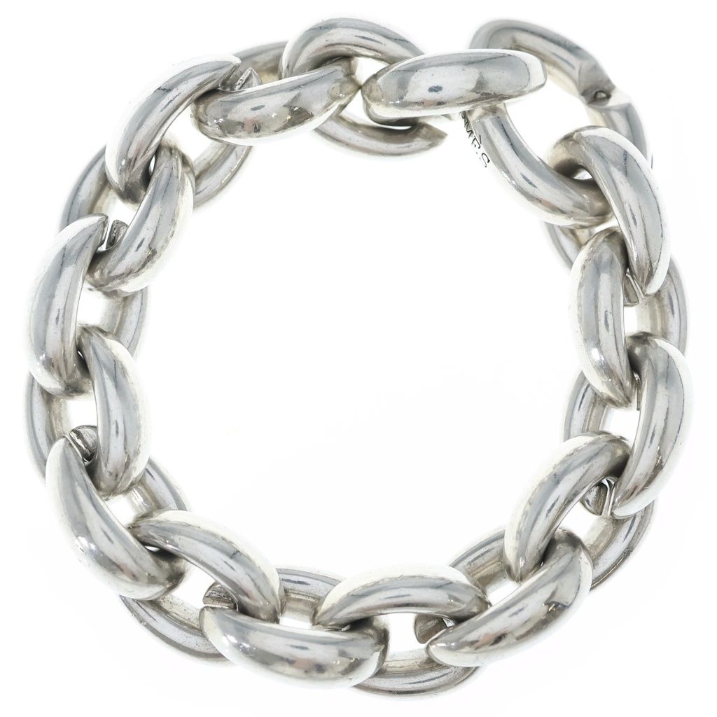 HERMES (エルメス) ACROBAT アクロバット GM 17LINK チェーンブレスレット シルバー