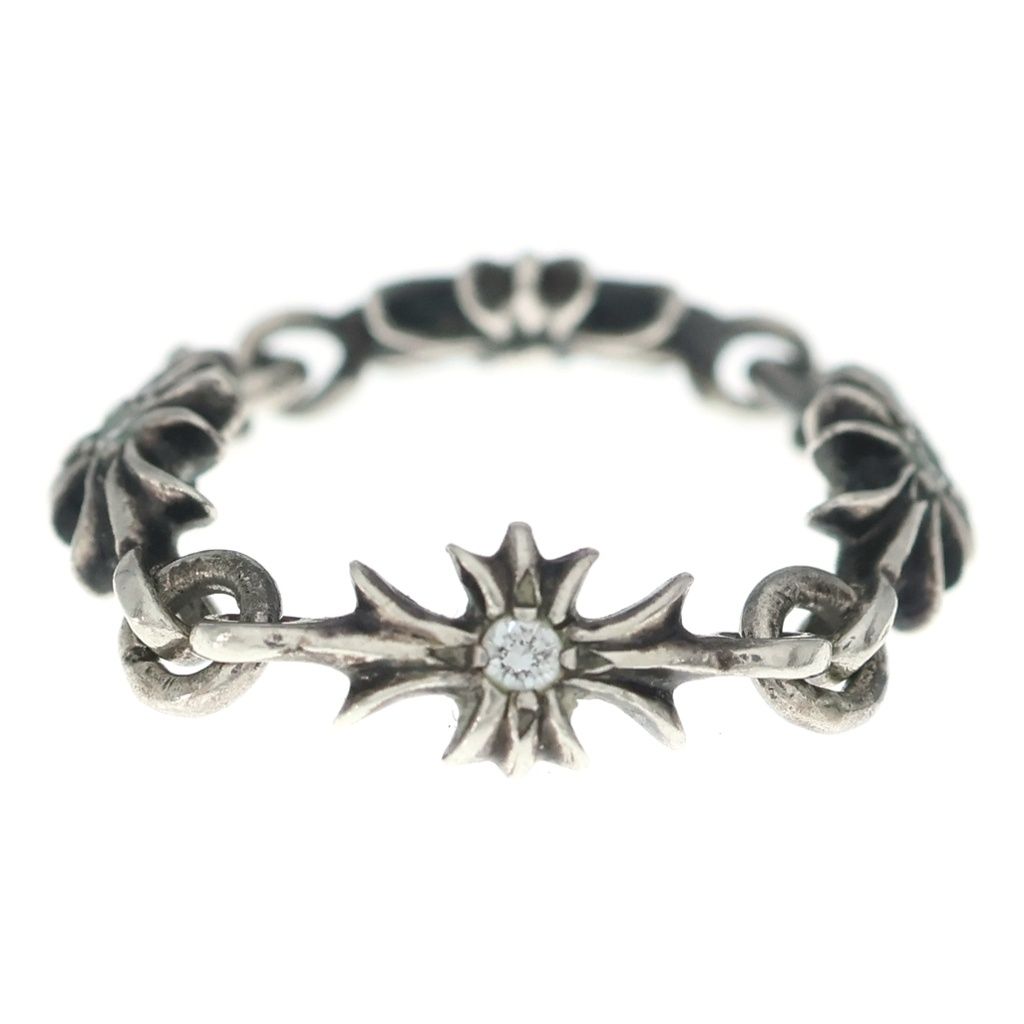 CHROME HEARTS (クロムハーツ) TNY E CH PLS DIA タイニーE CHプラス ダイヤ リング シルバー